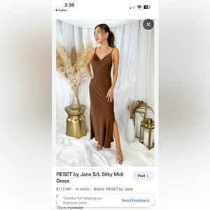Brown silk dress